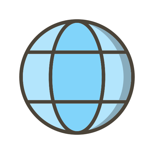 Globe Generic Outline Color icon