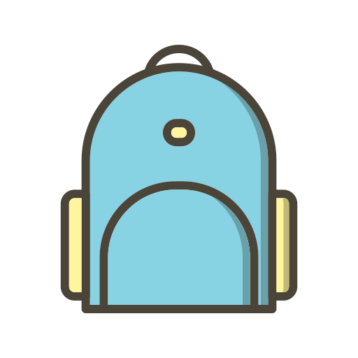 Bagpack Generic Outline Color icon