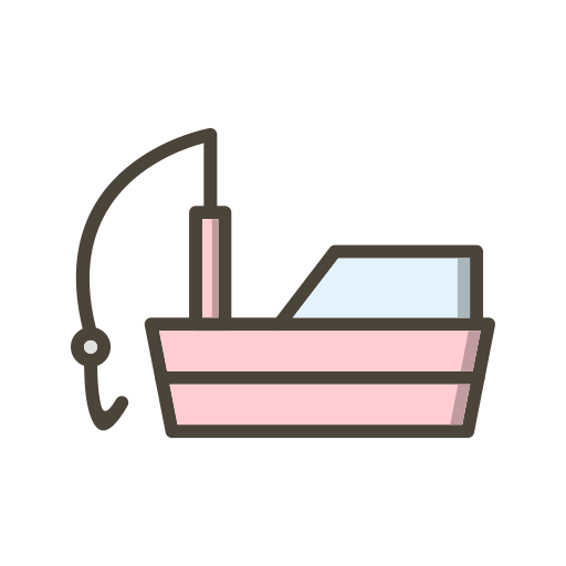 Fishing boat Generic Outline Color icon