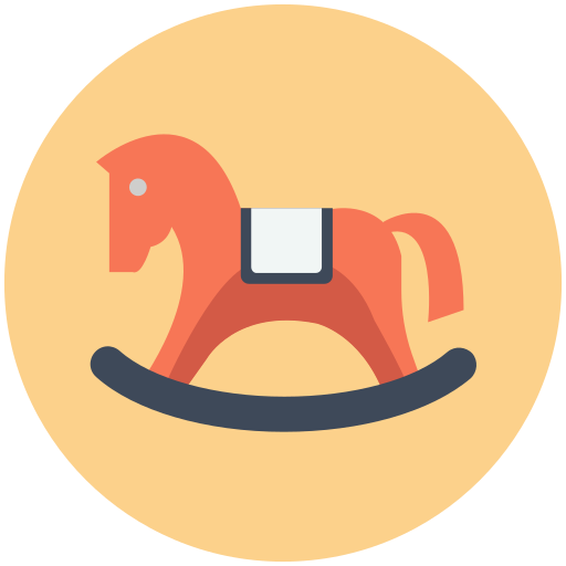 Horse toy Vector Stall Flat icon