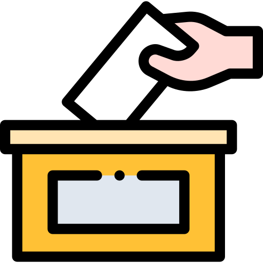 boîte de vote Detailed Rounded Lineal color Icône
