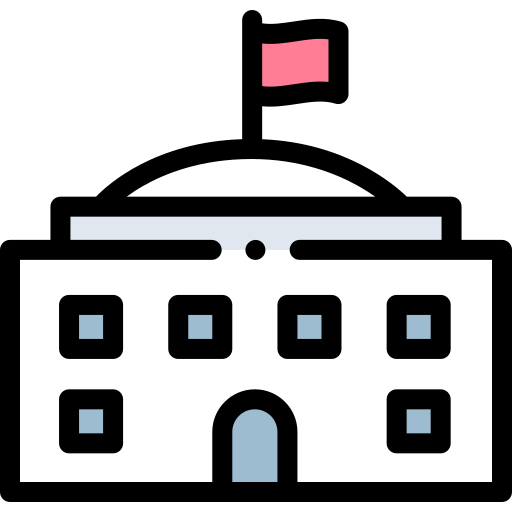 ambasciata Detailed Rounded Lineal color icona