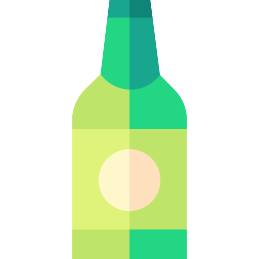 bier fles Basic Straight Flat icoon