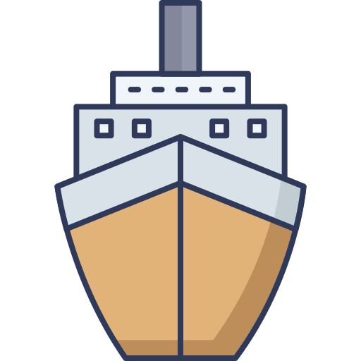 Cargo ship Dinosoft Lineal Color icon