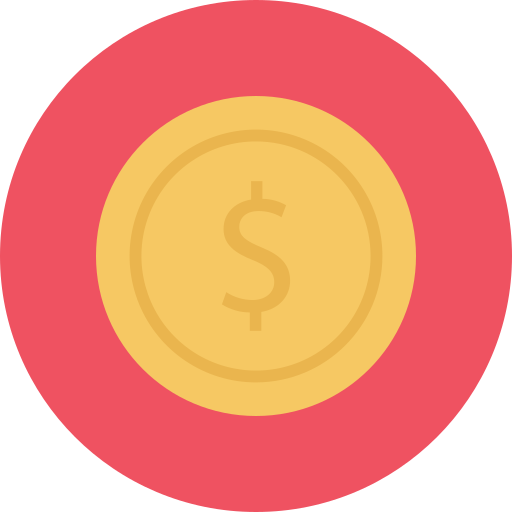Dollar coin Dinosoft Circular icon