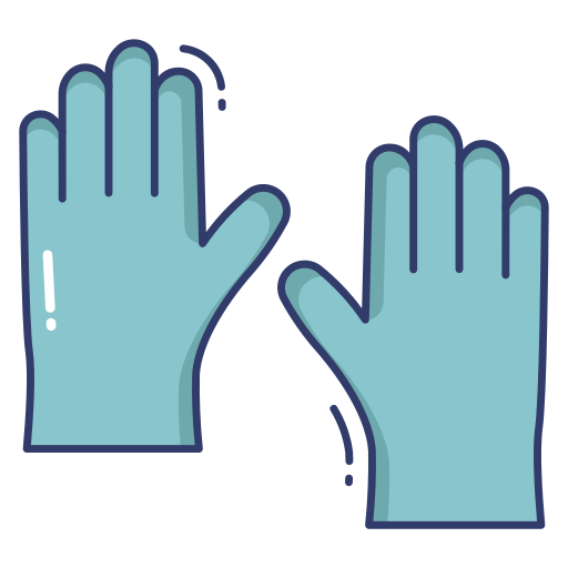 Rubber gloves Dinosoft Lineal Color icon
