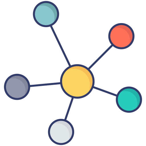 struktura molekularna Dinosoft Lineal Color ikona