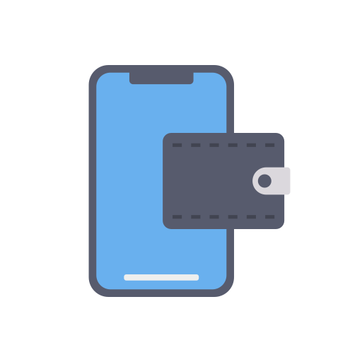 billetera digital Dinosoft Flat icono