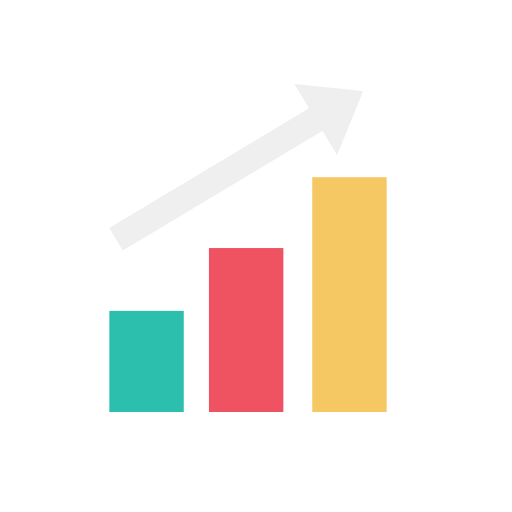 Bar chart Dinosoft Flat icon