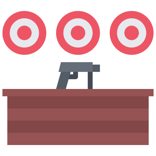 Shooting range Coloring Flat icon