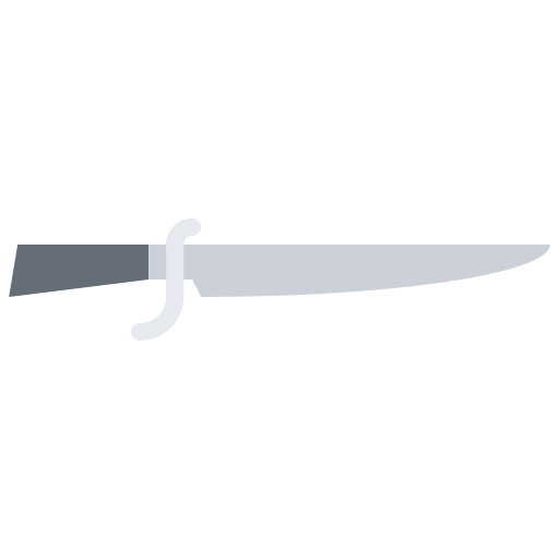 nóż Coloring Flat ikona