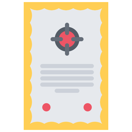 License Coloring Flat icon