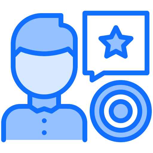 Review Coloring Blue icon