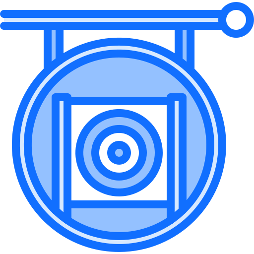Shooting range Coloring Blue icon