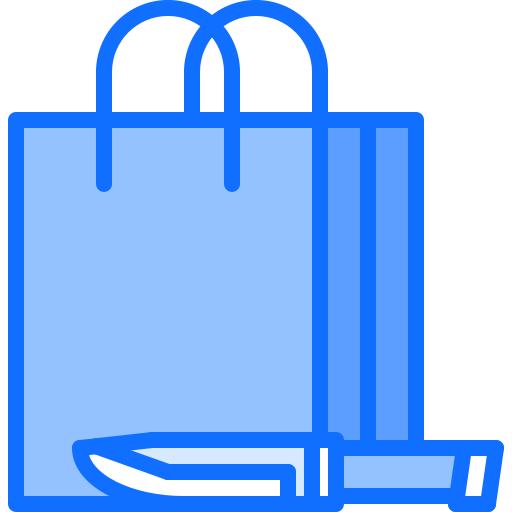 ショッピングバッグ Coloring Blue icon