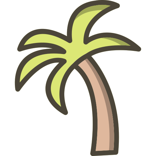 drzewo palmowe Generic Outline Color ikona