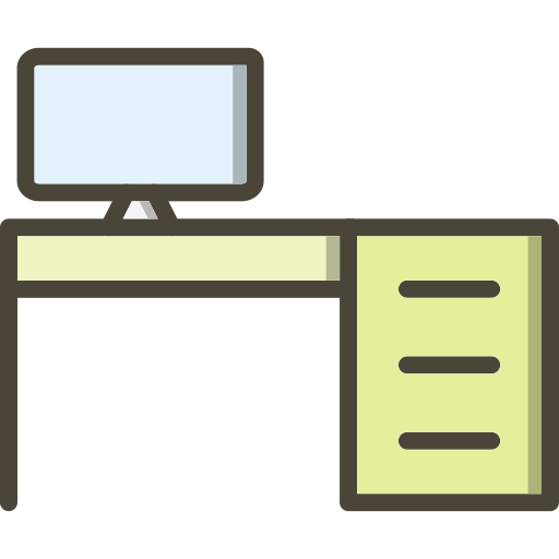 stół biurowy Generic Outline Color ikona