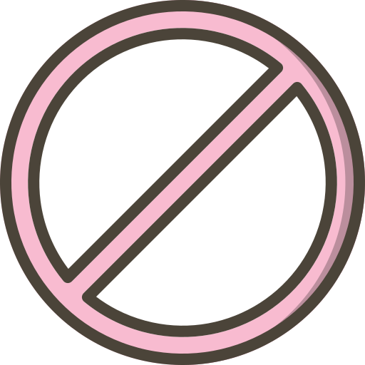 prohibido Generic Outline Color icono