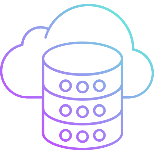 banco de dados em nuvem Generic Gradient Ícone