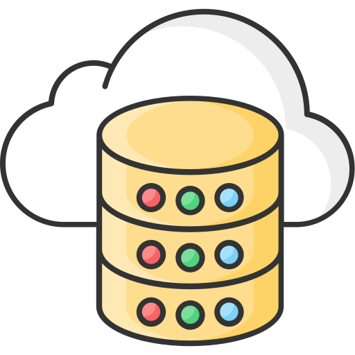 Cloud database Generic Outline Color icon