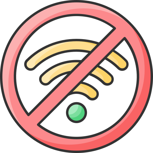 No wifi Generic Outline Color icon