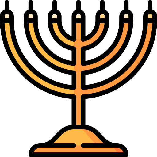 menorah Special Lineal color icono