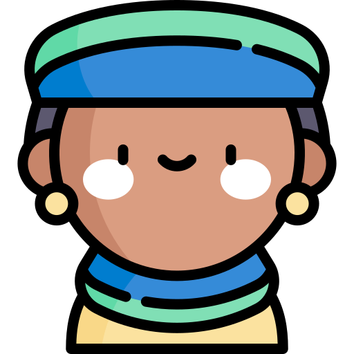 South African Kawaii Lineal color icon