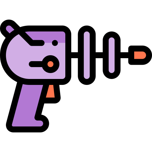 Space gun Detailed Rounded Lineal color icon