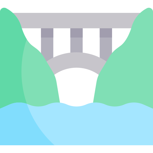 bloukransbrug Kawaii Flat icoon
