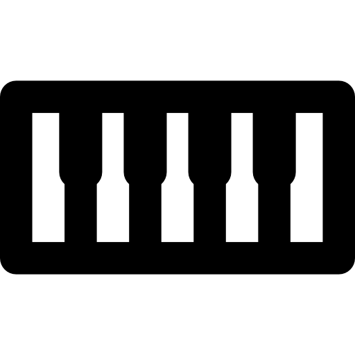 fortepiany Basic Rounded Lineal ikona