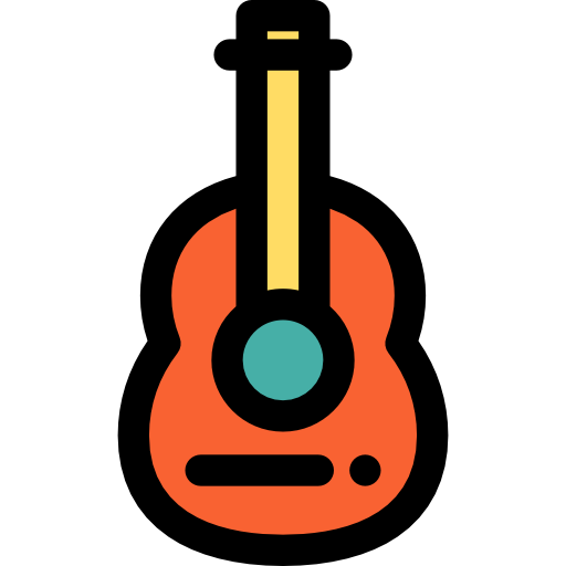 akustische gitarre Detailed Rounded Lineal color icon