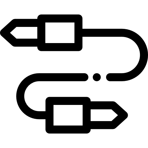 전선 Detailed Rounded Lineal icon