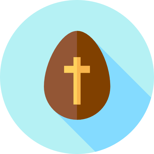 huevo de pascua Flat Circular Flat icono