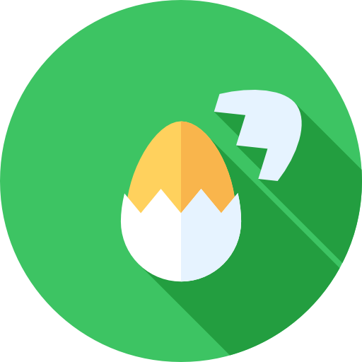 계란 Flat Circular Flat icon