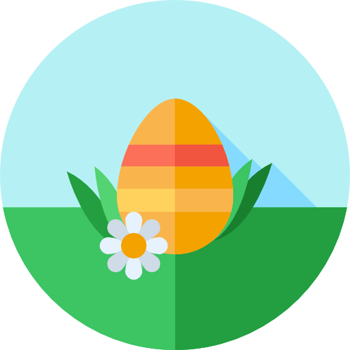 huevo de pascua Flat Circular Flat icono