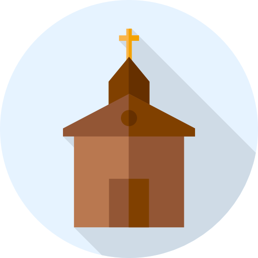 chiesa Flat Circular Flat icona