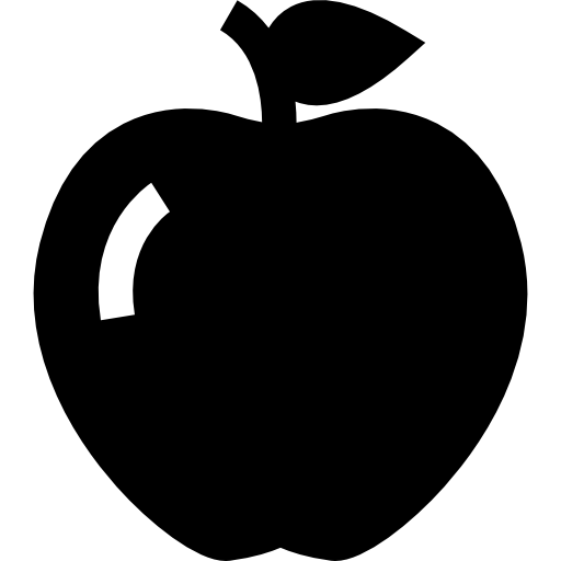 jabłko Basic Straight Filled ikona