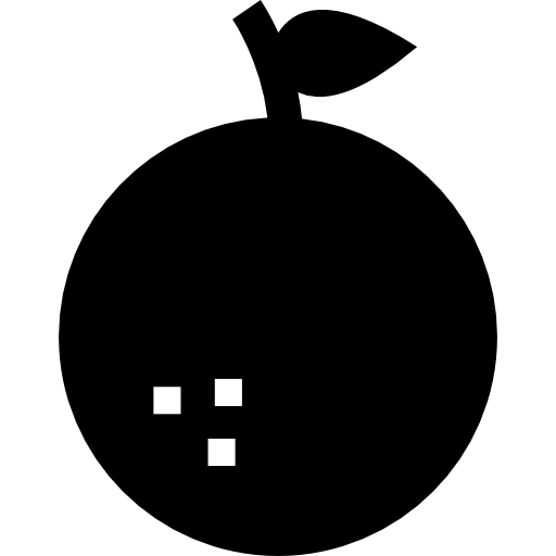 pomarańczowy Basic Straight Filled ikona