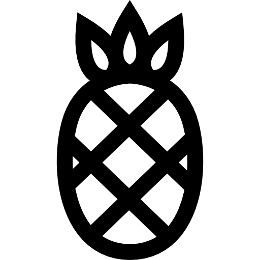 ananas Basic Straight Lineal ikona