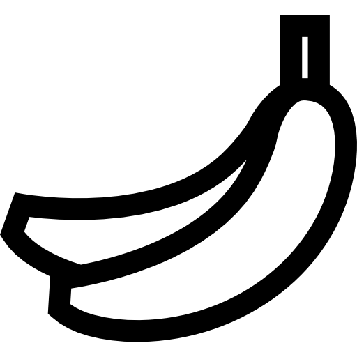 bananas Basic Straight Lineal Ícone
