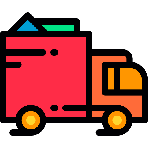 caminhão de entrega Detailed Rounded Lineal color Ícone