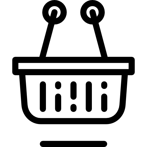 cesta de la compra Detailed Rounded Lineal icono