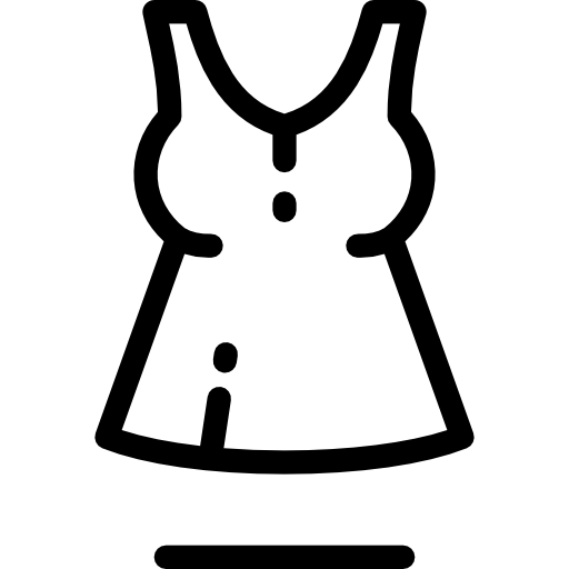 sukienka Detailed Rounded Lineal ikona