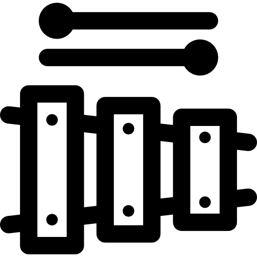 ksylofon Basic Rounded Lineal ikona
