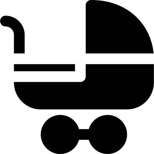 kinderwagen Basic Rounded Filled icon