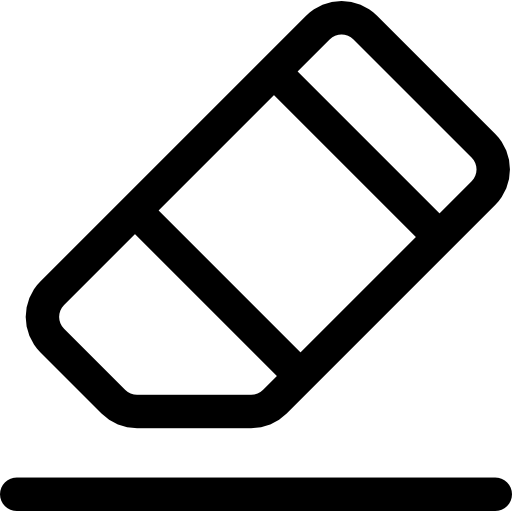 Eraser Basic Rounded Lineal icon