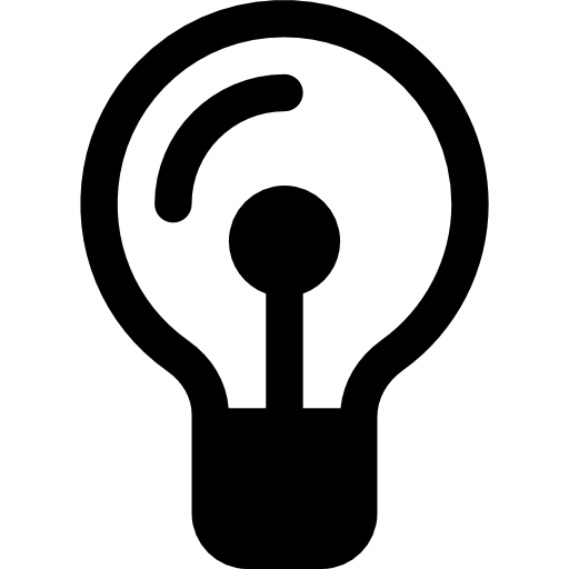 Light bulb Basic Rounded Filled icon