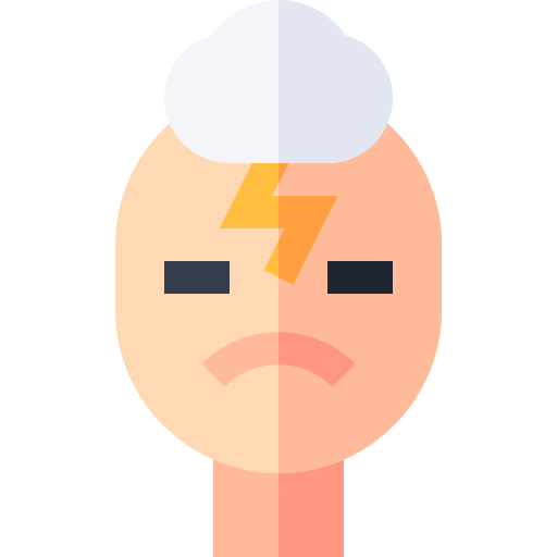 ból głowy Basic Straight Flat ikona