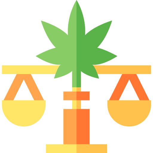 loi sur le cannabis Basic Straight Flat Icône