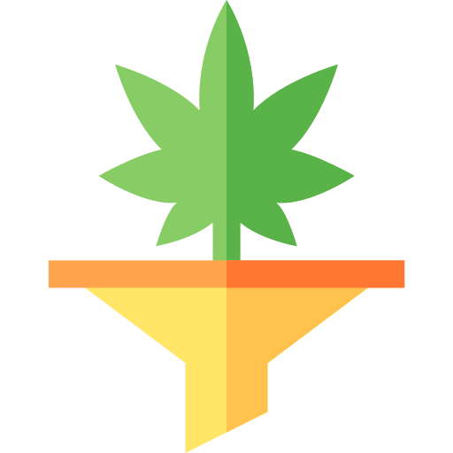 cannabis Basic Straight Flat Icône